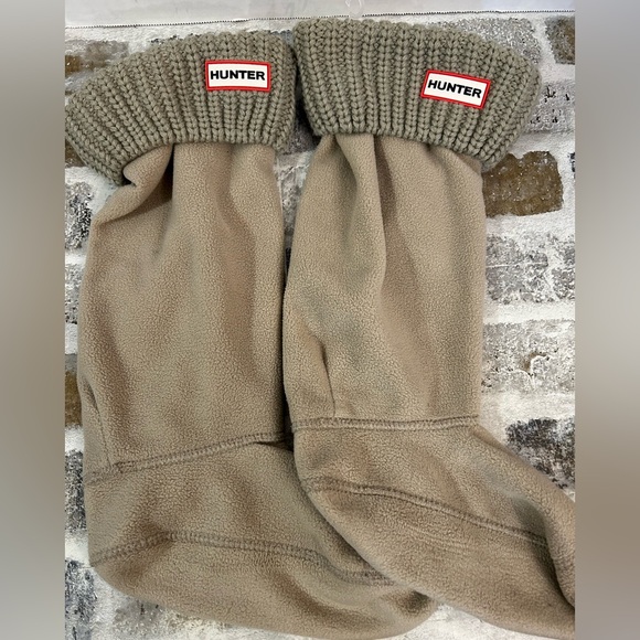 Hunter Beige Fleece Boot Socks Size Medium Women’s Shoe Size 5-7 - Picture 1 of 5